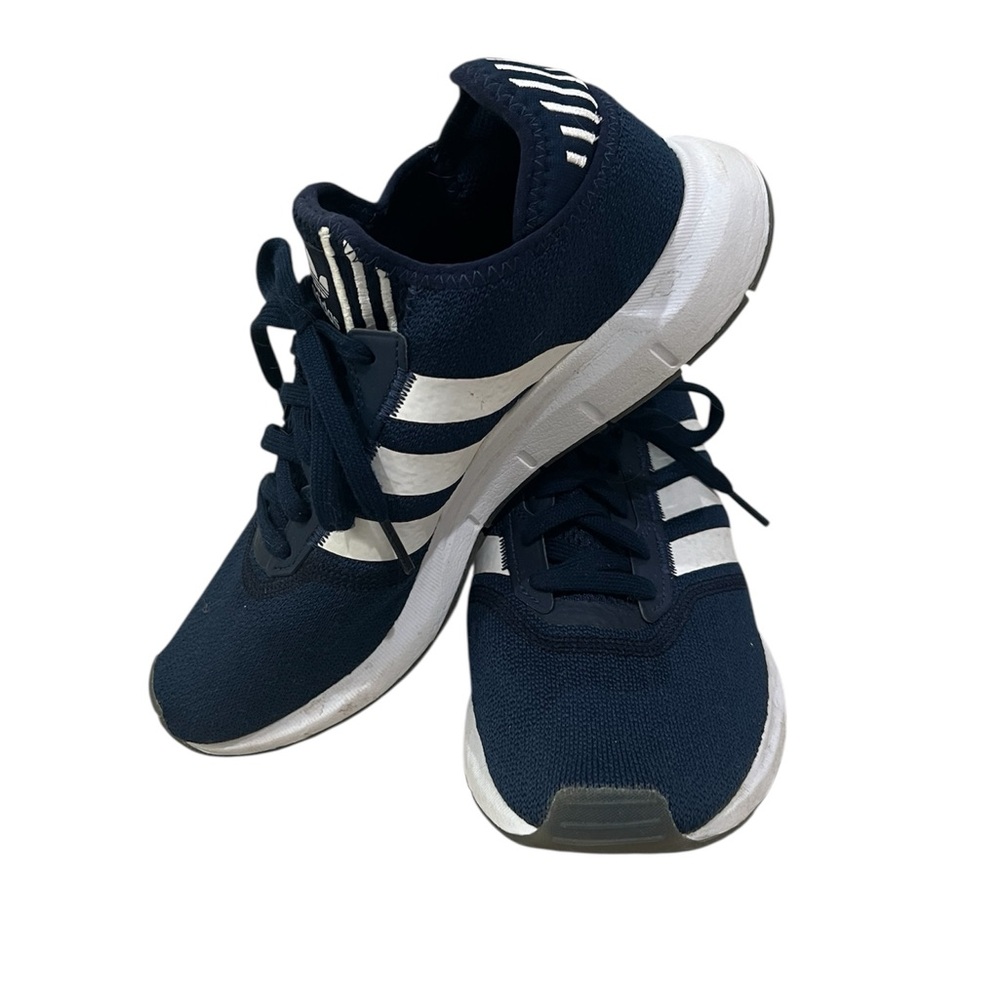 Adidas Dark Blue Athletic Shoes with White Accents